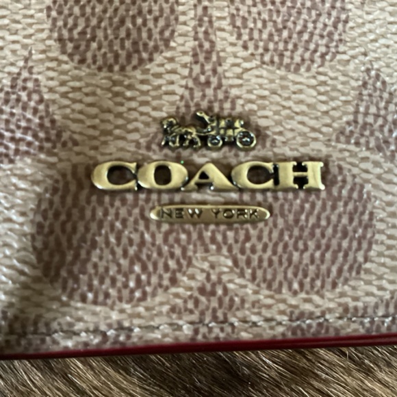 Authentic Hayden Foldover Crossbody Clutch In Coach Monogram Signature Canvas - Picture 6 of 11